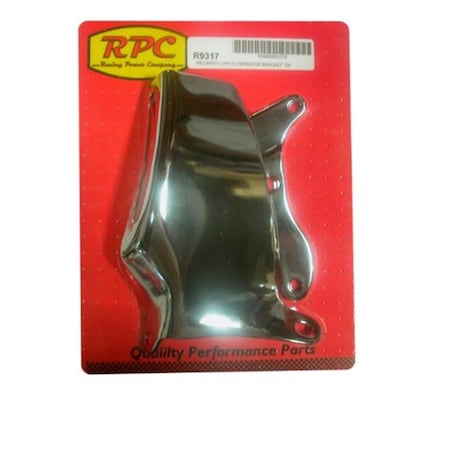 Racing Power Steel Alternator Bracket for 1976-1986 Chevy Small Block, Chrome RPC-R9317